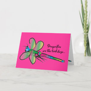 Birthday Card with Dragonfly