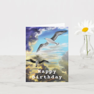 Birthday Card with Flying Birds