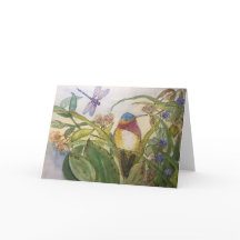 Birthday Card with Hummingbird