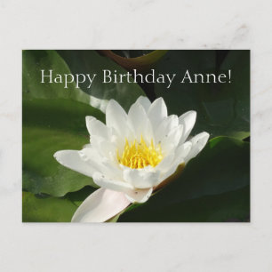 Birthday Card with Lotus Flower Postcard