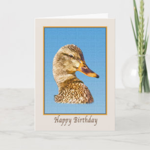 Birthday Card with Mallard Duck