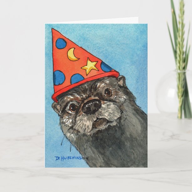 Otter Birthday Cards | Zazzle UK