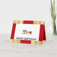 Birthday Card with the Airplane Red Barron
