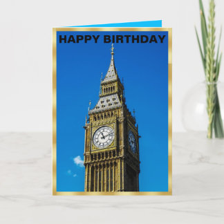 Birthday Card with the Big Ben Clock
