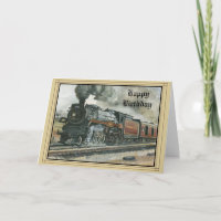Birthday Card with Train