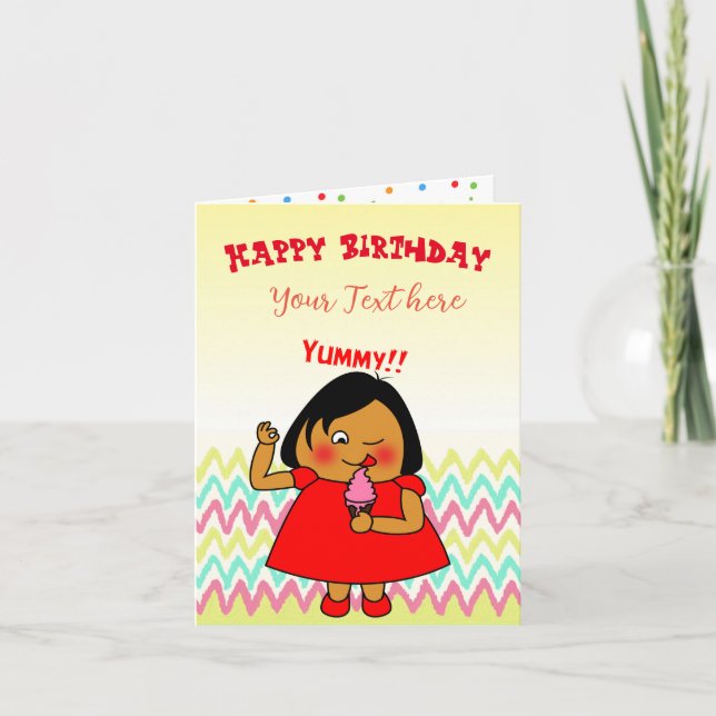 Birthday Card - Yummy (Front)