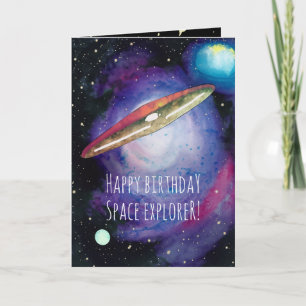 Birthday Cards for Kids Who Love The Space