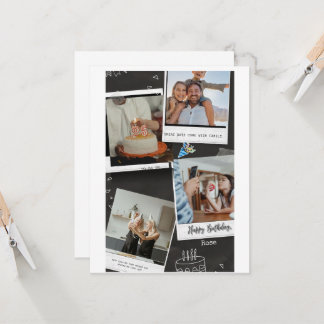 Birthday cards photo square shape collage