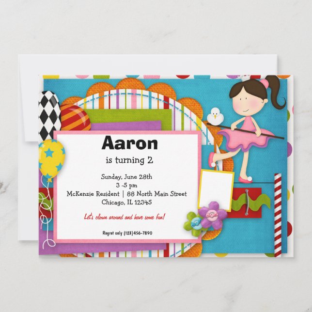 Birthday Carnival Invitation (Front)