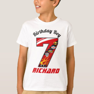 Birthday cars 7, Racing Birthday Seventh T-Shirt