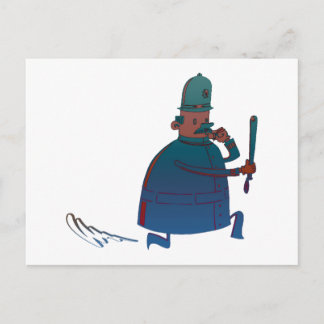 Birthday Cartoon Policeman Greeting Card