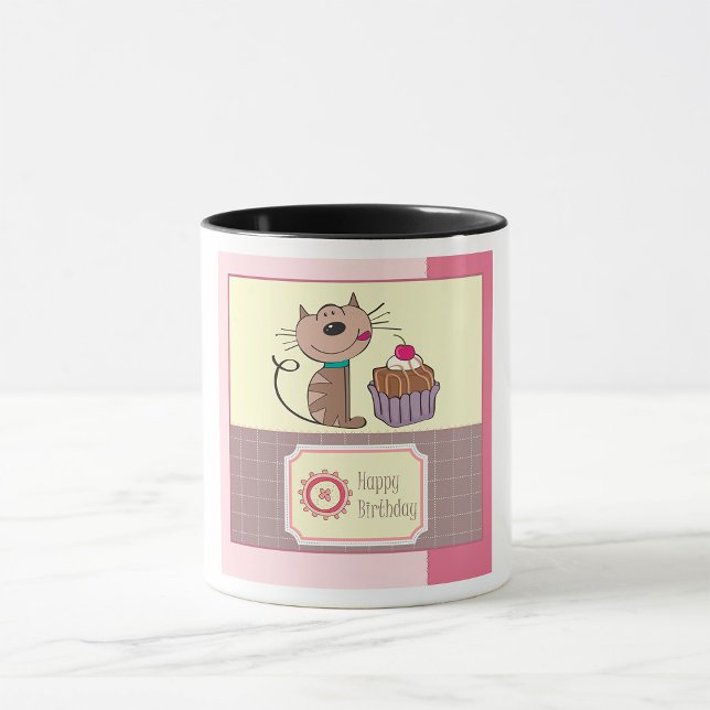 Birthday Cat And Cake Mug (Creator Uploaded)