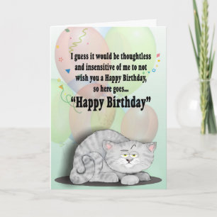 Birthday cat card