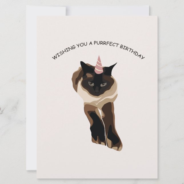 Birthday cat card (Front)