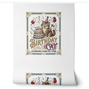 Birthday Cat Cat Birthday Age Vintage Vector Art S Wallpaper