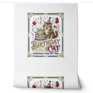 Birthday Cat Cat Birthday Age Vintage Vector Art S Wallpaper