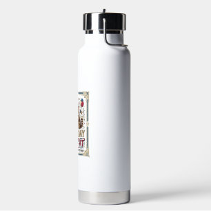 Birthday Cat Cat Birthday Age Vintage Vector Art S Water Bottle