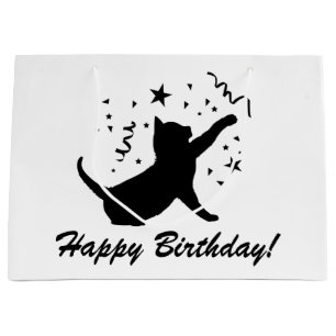 Birthday Cat Customisable Gift Bag