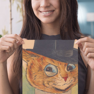 BIRTHDAY CAT DAD LOUIS WAIN FOR GREETING CARDS