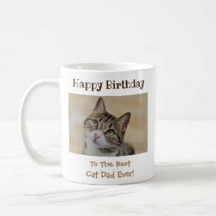 Birthday Cat Dad World's Best Ever Pet Photo Coffee Mug