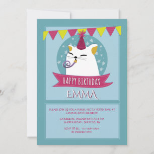 Birthday Cat Invitation