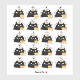 Birthday Cat Sticker Sheet 20 Funny Party