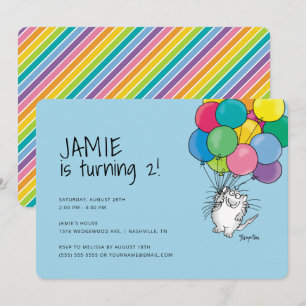 BIRTHDAY CATS by Sandra Boynton Invitation