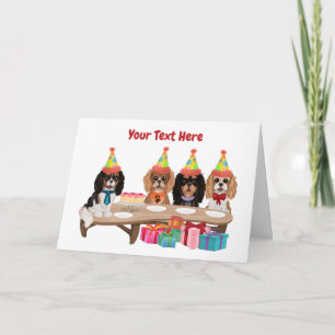Birthday Cavalier King Charles Spaniel Card