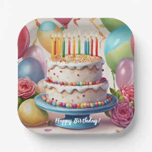 Birthday Celebration 7-inch Paper Plates