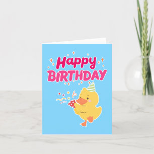 BIRTHDAY Celebration Cute Kawaii Chick Baby Chicke Holiday Card