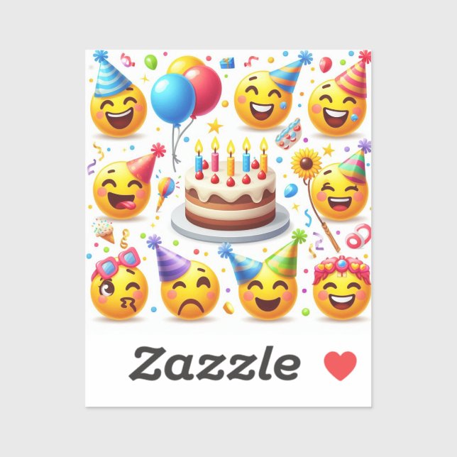 Birthday Celebration Emoji Set" (Sheet)