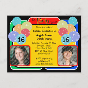 Birthday Celebration Photo Invitation