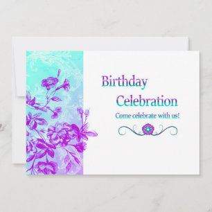 Birthday Celebration (purple) Invitation