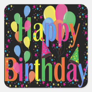 birthday-celebration square sticker