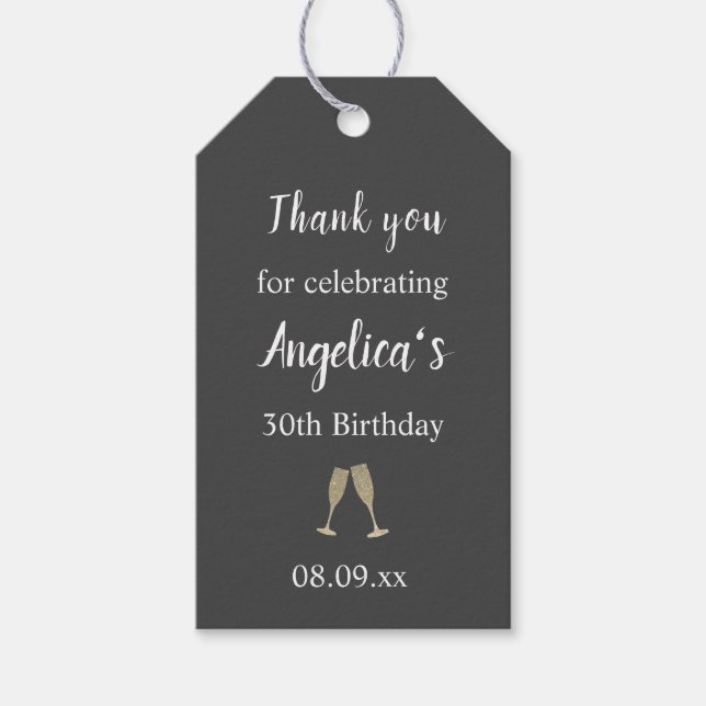 Birthday Celebration Thank You Tag (Front)