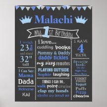 Birthday Chalkboard - Prince