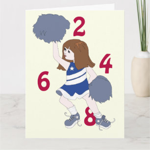 Birthday Cheerleader Card