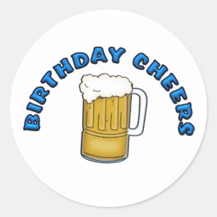 Birthday Cheers Classic Round Sticker