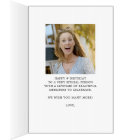 Birthday CHEERS TO YEARS Photo Collage Rose Gold