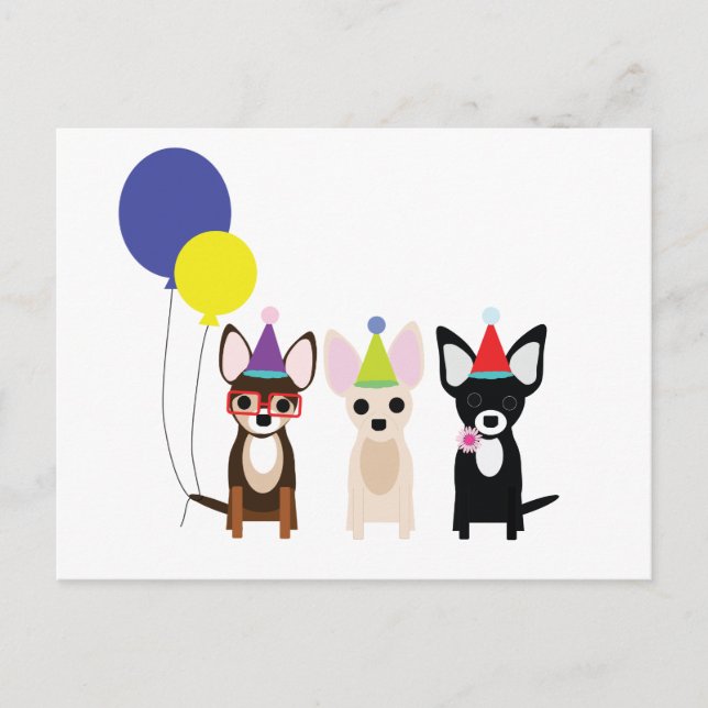 birthday-chihuahuas-stelieandco postcard (Front)