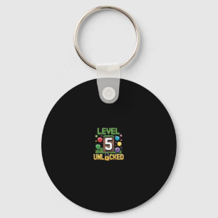 Birthday Children's Shirt Level 5 Unlocked 5 Key Ring