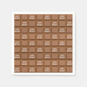 Birthday Chocolate Candy Bar Napkin