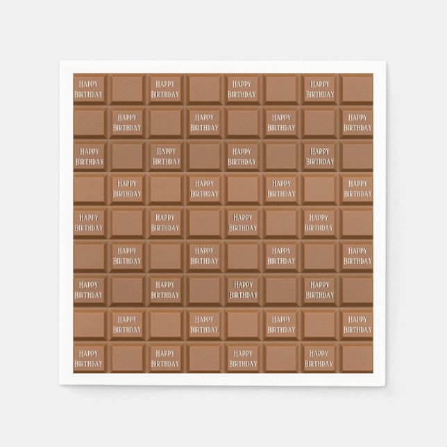 Birthday Chocolate Candy Bar Napkin (Front)