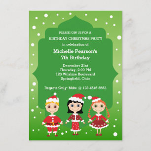 Birthday Christmas Holiday Party Invitation