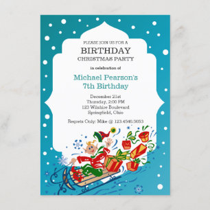 Birthday Christmas Party Kid's Invitation