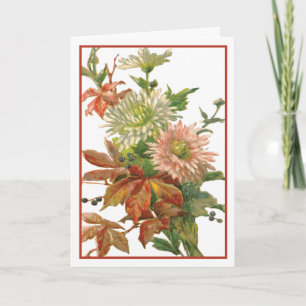 Birthday Chrysanthemum Autumn Fine Art Card