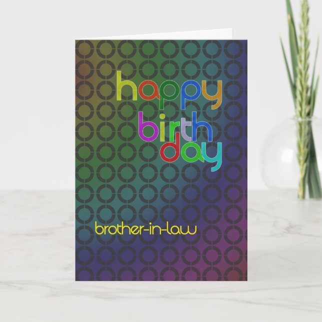 Birthday circles for brother-in-law card (Front)