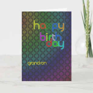 Birthday circles for Grandson Card