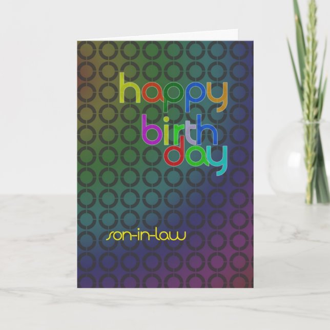 Birthday circles for son-in-law card (Front)