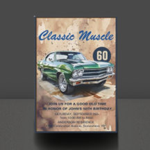 Birthday Classic Muscle Car 